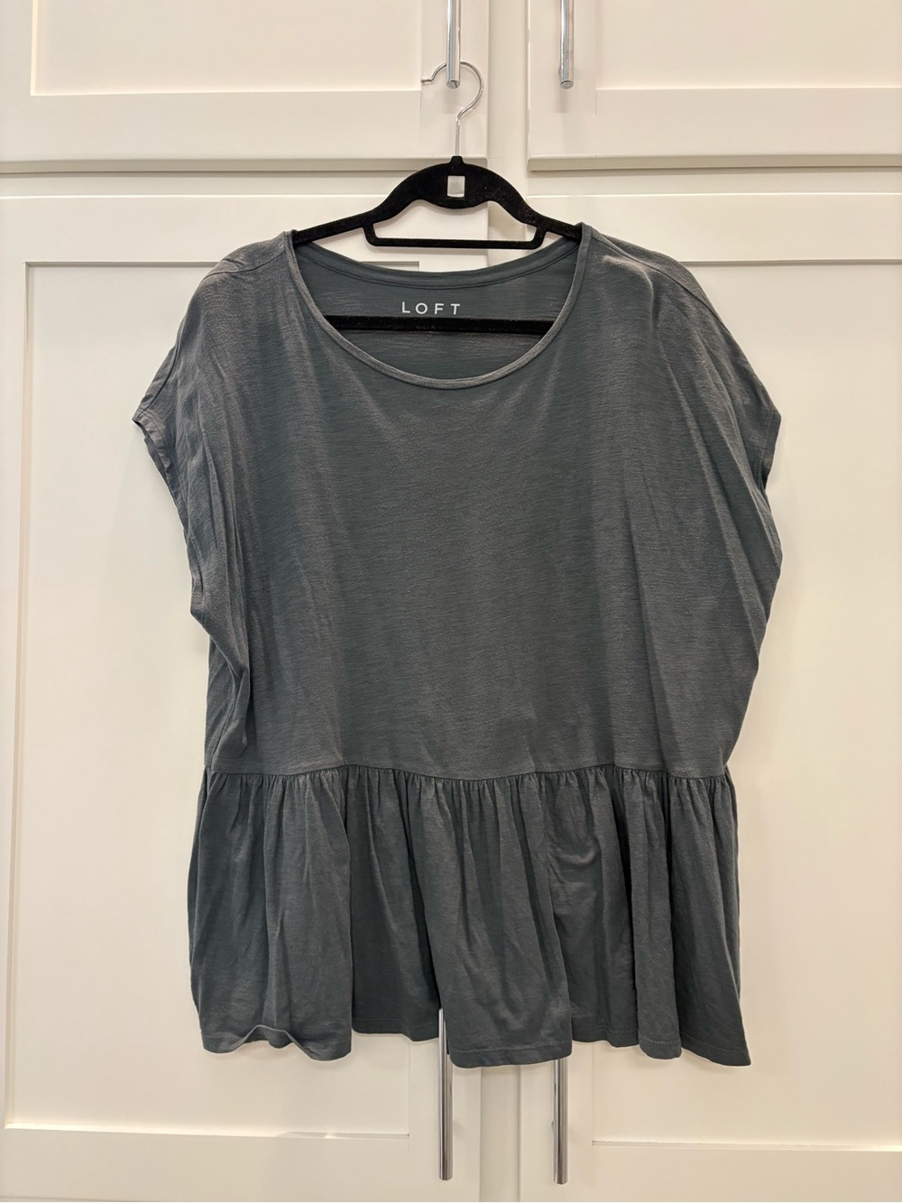 LOFT Peplum Short-Sleeve Top